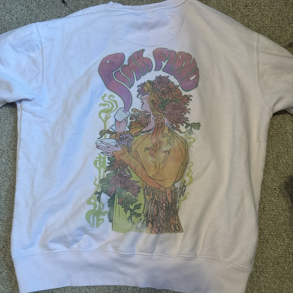 Pink Floyd Light Pink Crew Neck Sweater - Picture 2 of 2